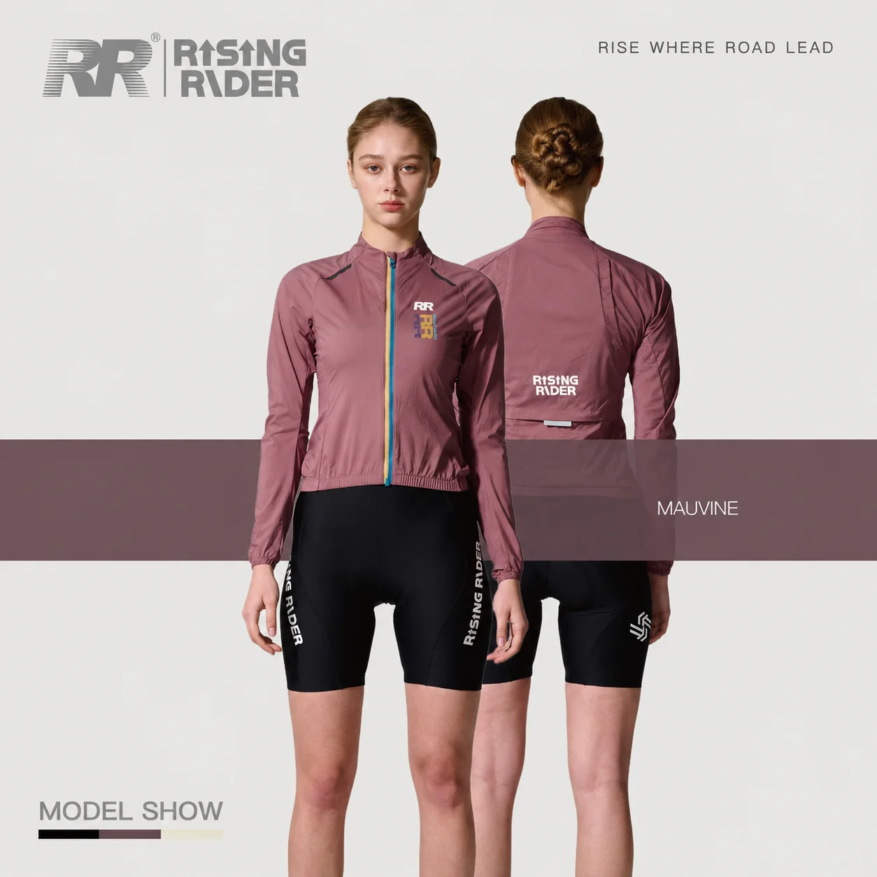 

RR Women Cycling Windbreaker Spring Summer Lightweight Long Sleeve Windproof Waterproof UV Road Bike Jacket