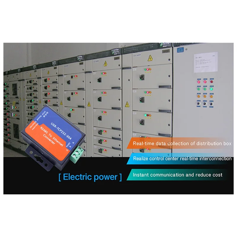 Modbus Serial Port RS485 To Ethernet Converter Server USR-TCP232-304 Data Transmission DHCP/DNS Supported EU PLUG-A79U