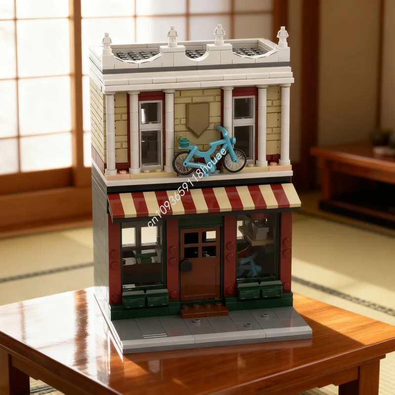 

600 шт. MOC модульный уличный пейзаж мини велосипедный магазин модель строительные игрушки блоки строительство DIY рождественские подарки творческая идея