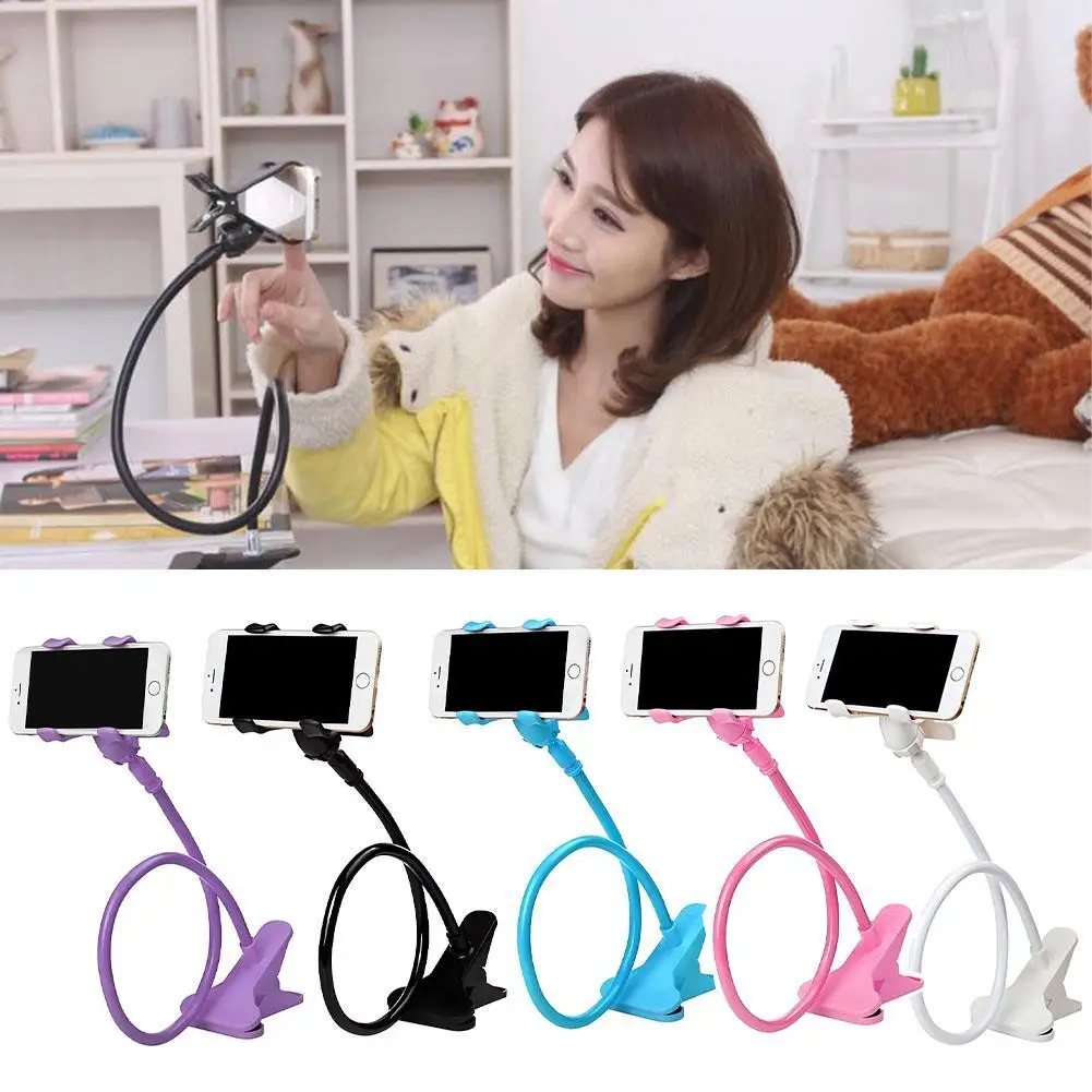 Lazy Desktop Nachttisch Clip Telefon halterung flexible lange Arm Handy halter Stand halterung für Smartphone e0e0