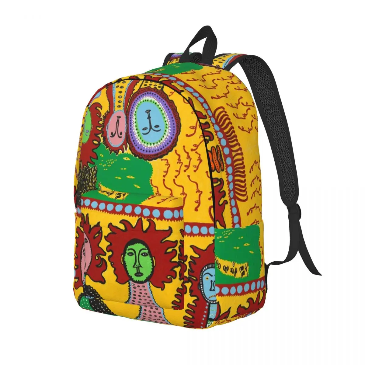 Custom Yayoi Kusama Canvas Backpack Women Men Basic Bookbag for College School Garden of Women In Blooming Youth Bags