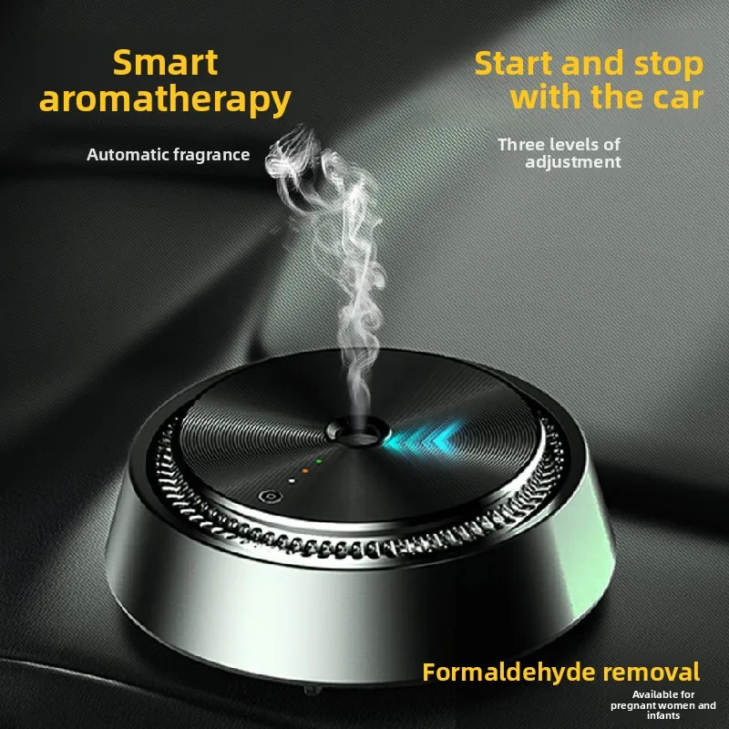 Intelligent Car Aromatherapy with Aluminum Alloy Seat Type Aromatherapy Device for Car Start-up, Gulong Atomized Aerosol