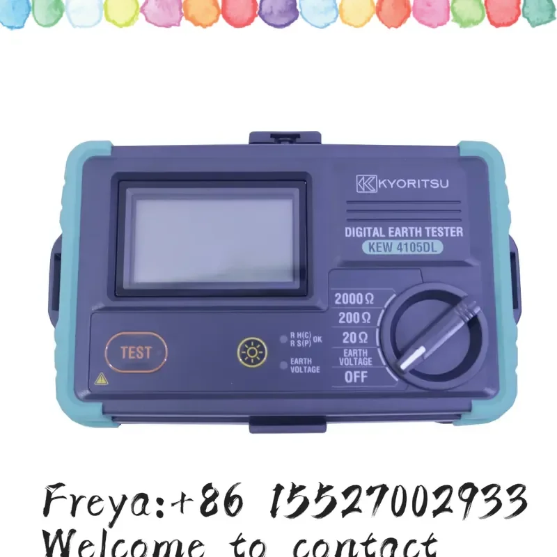 Kyoritsu KEW 4105DL IP67 Dust Water-Proof Rugged Earth Tester 0.01-2000OHM Resistance Meter Digital Earth Tester