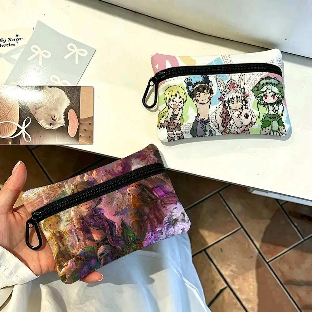 Anime Made In Abyss Waterproof Oxford Cloth Zipper Wallet Portable Hanging Small Coin Purse For Travel