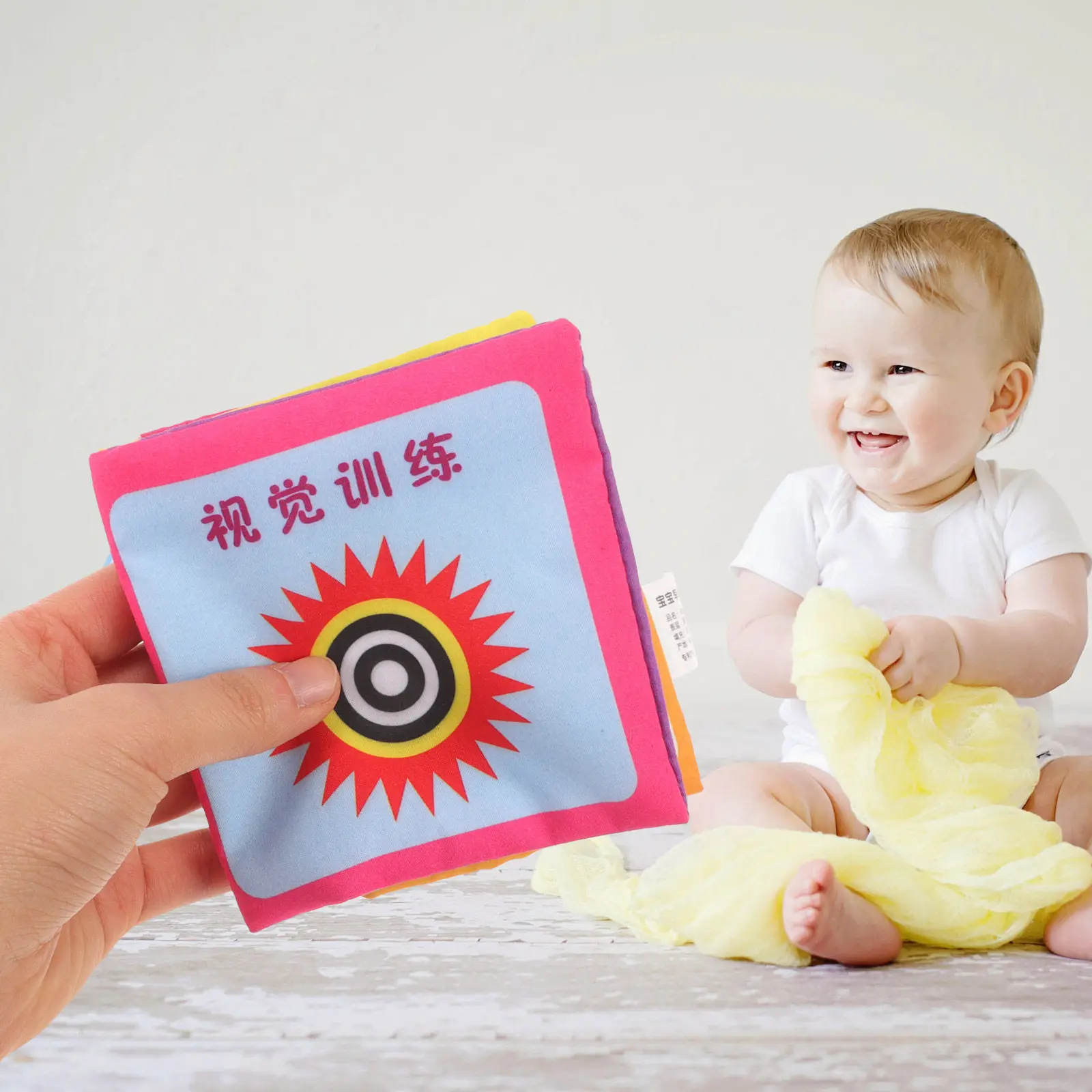 1 セット幼児布製ブック刺激的な色の柔らかく安全な布製ブック赤ちゃんの感覚探求幼児の認知スキル構築用