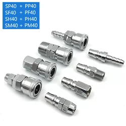 PP40 SP40 PF40 SF40 PH40 SH40 PM40 SM40 C type Pneumatic fitting Hose Quick connector Compressor air