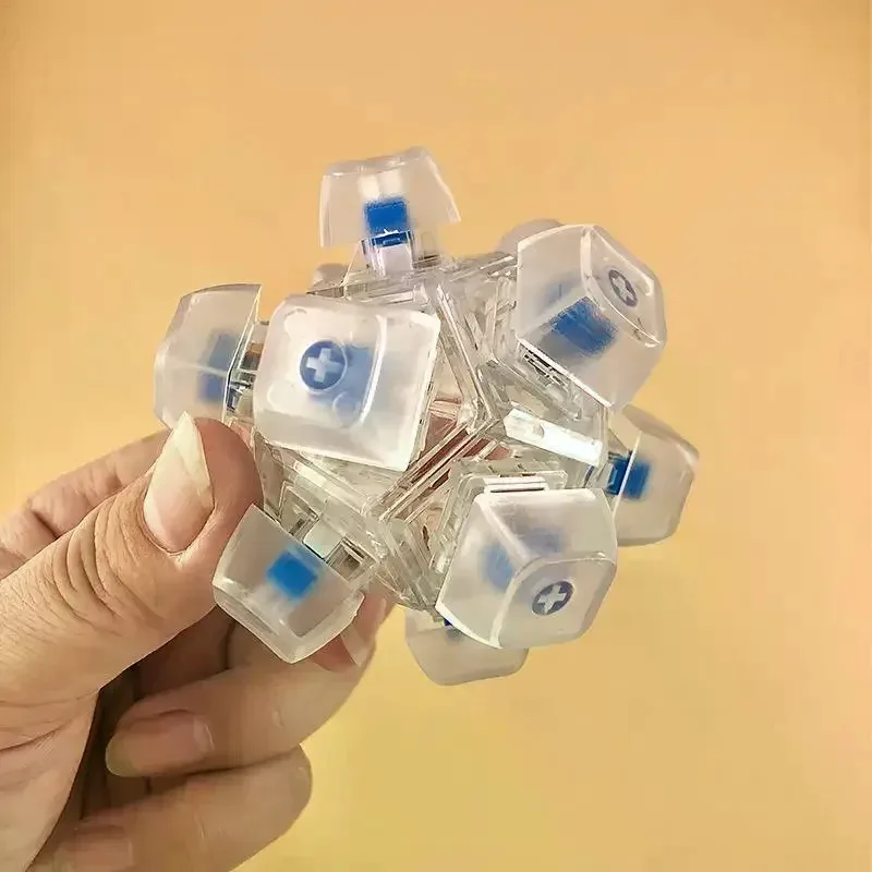 2026-Creative Stress Reliever 12 Key Flashing Light Stress Relieving Keyboard Ball Fingertip Pressing Gift Toy