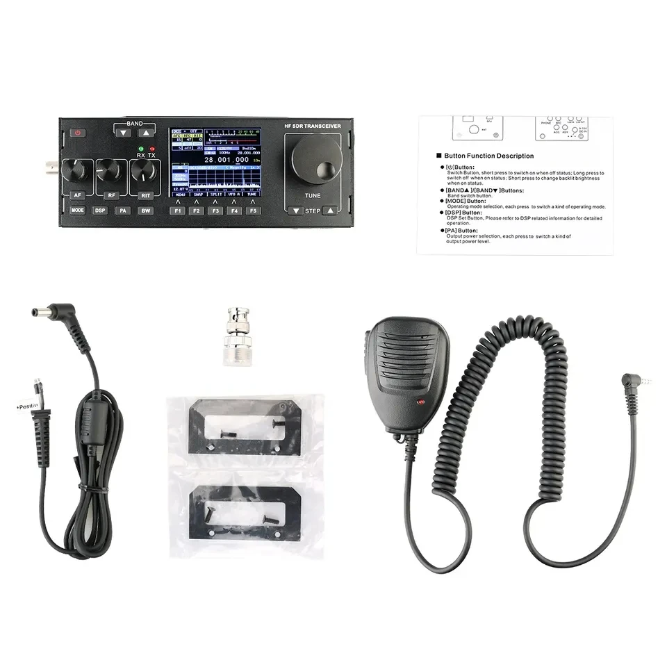 

2025 hot sale Recent RS-918 Transceiver Amateur Shortwave Radio with Handheld Mic Charger 15W HF SDR Transceiver MCHF-QRP