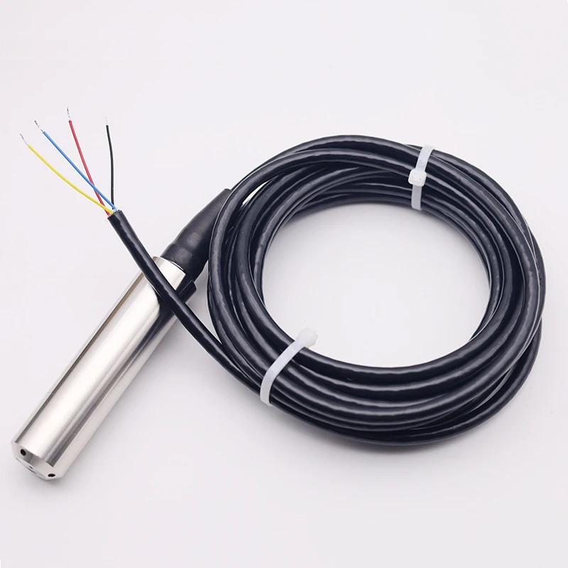 0-1m 2m 3m 4m 5m water level sensor with RS485 Modbus RTU 24VDC liquid level transmitter with 5m cable