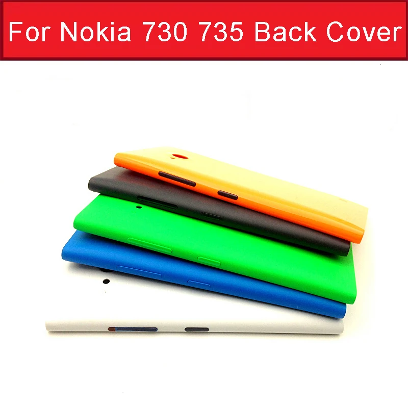 Genuine Back Rear Cover For Nokia 730 735 Battery Housing Case For Lumia Nokia 735 730 Case Without Logo + 1pc Film for free