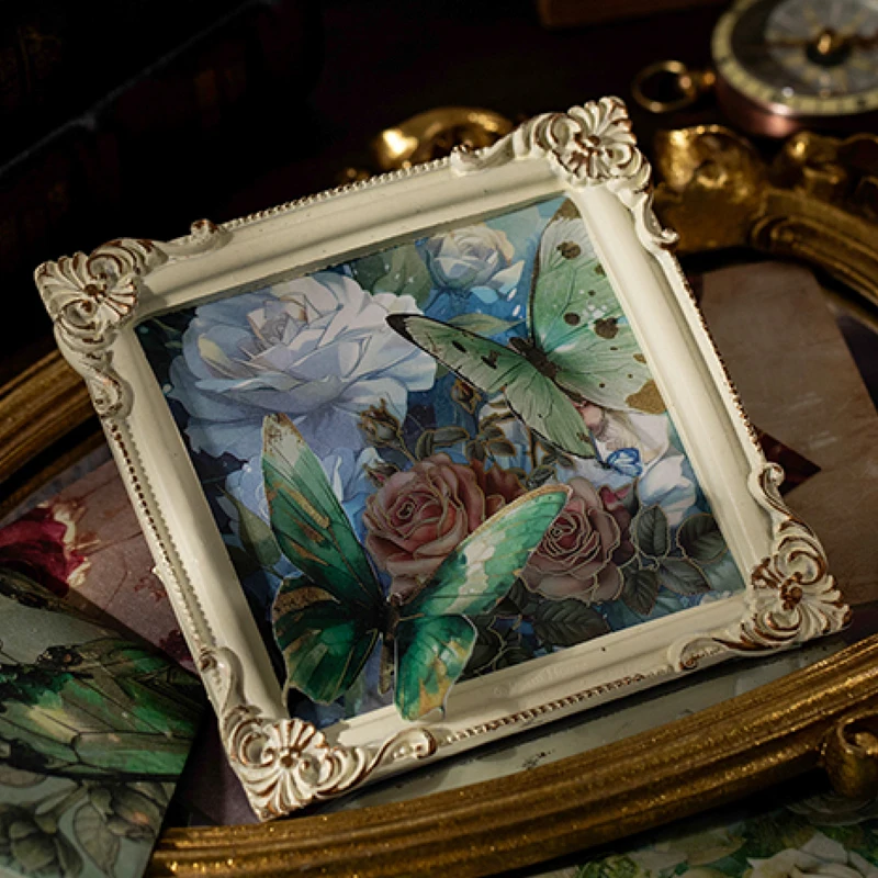 Mr. Paper, 4 Styles, 36 Sheets/pack, Butterfly Flower Material Paper, Handmade Photo Frame Gift Decoration Base Card Paper