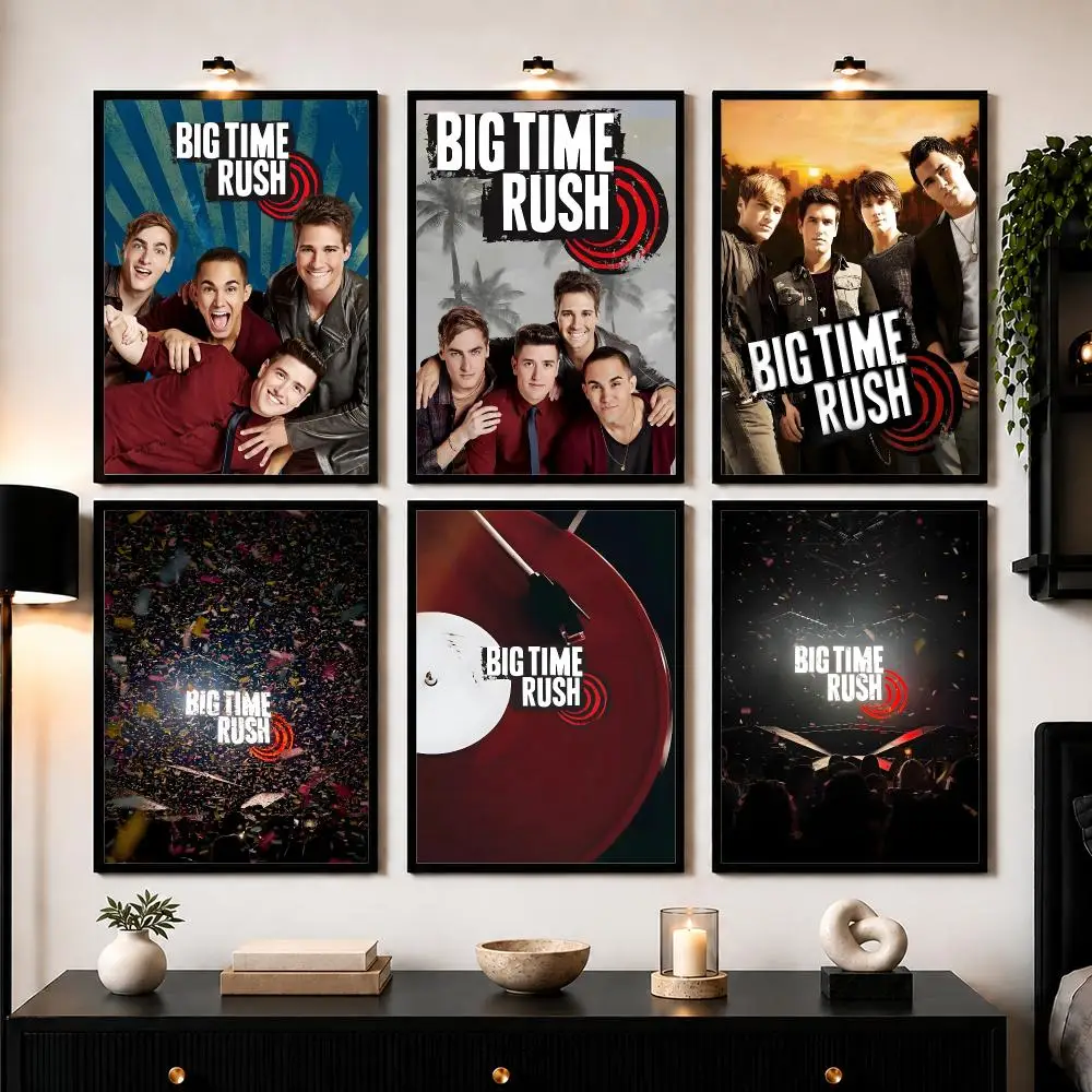 Popular Pop Band B-Big Time R-Rush Poster Wall Art Print Sticker for Bedroom Living Room Dorm Office Modern Home Decor