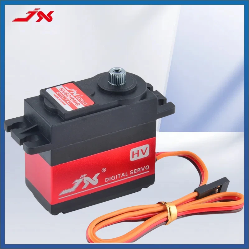 

JX Servo PDI-HV6210MG 10kg 7.4V 120 degree Metal gear Brushless Standard RC Serv with servo arm For 1/8 1/5 RC Car