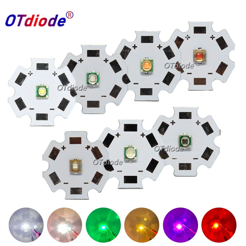 10pcs 1W 3W High Power LED Beads Replace 3535 XPE lamp Diode Full Spectrum Cool Warm White Green Deep Red 660nm Royal blue