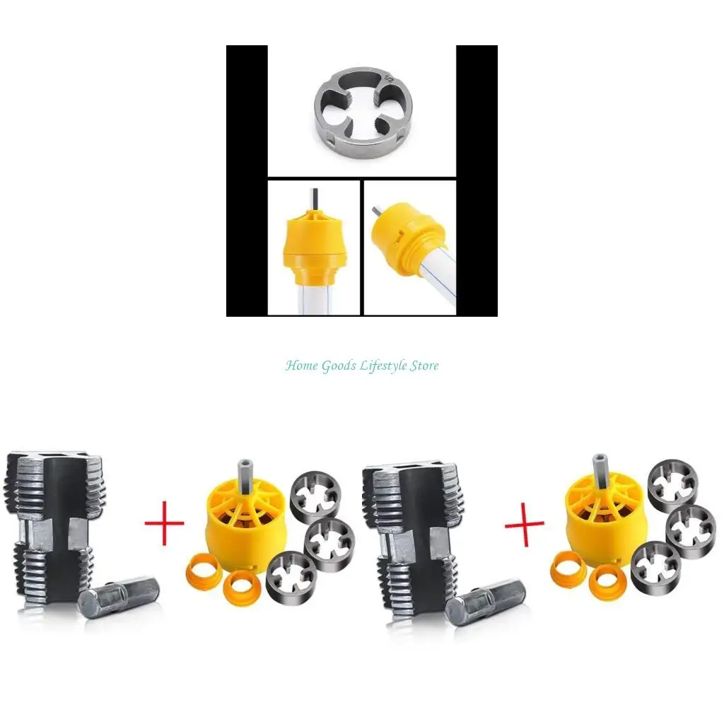 

E74E Многоцелевые наборы трубных резьбов Соблюдение с помощью инструмента производителя труб с электрическим буровым изделиями и