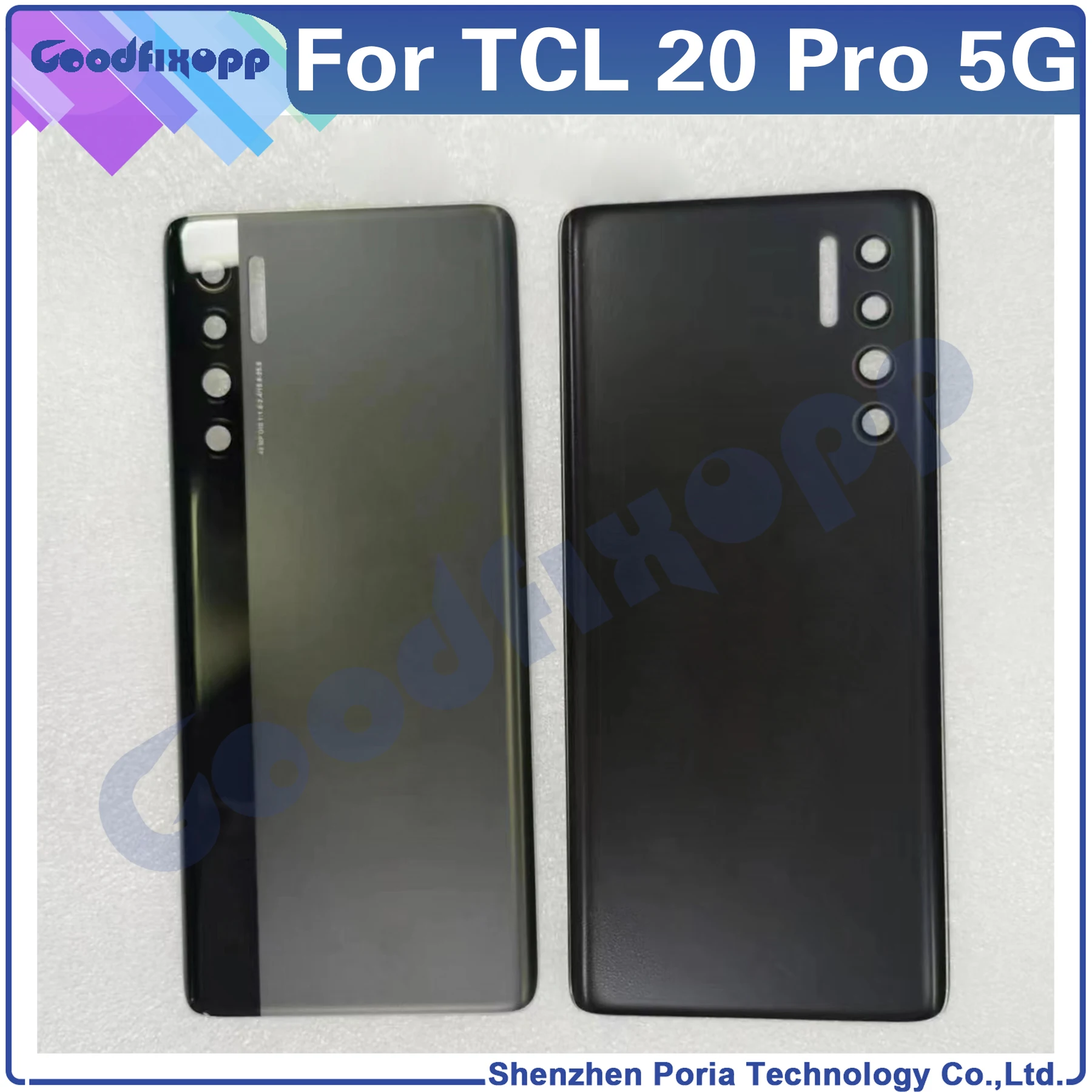 For TCL 20 Pro 5G T810H Battery Back Cover Rear Case Cover For 20Pro Rear Lid Replacement