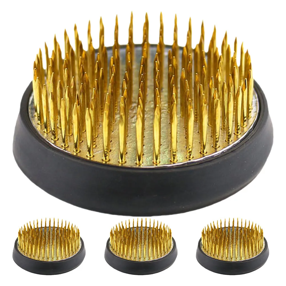 4Pcs Copper Needle Flower Frog Floral Pin Holder Sturdy Design for Accurate Positioning Japanese Arranging Tools