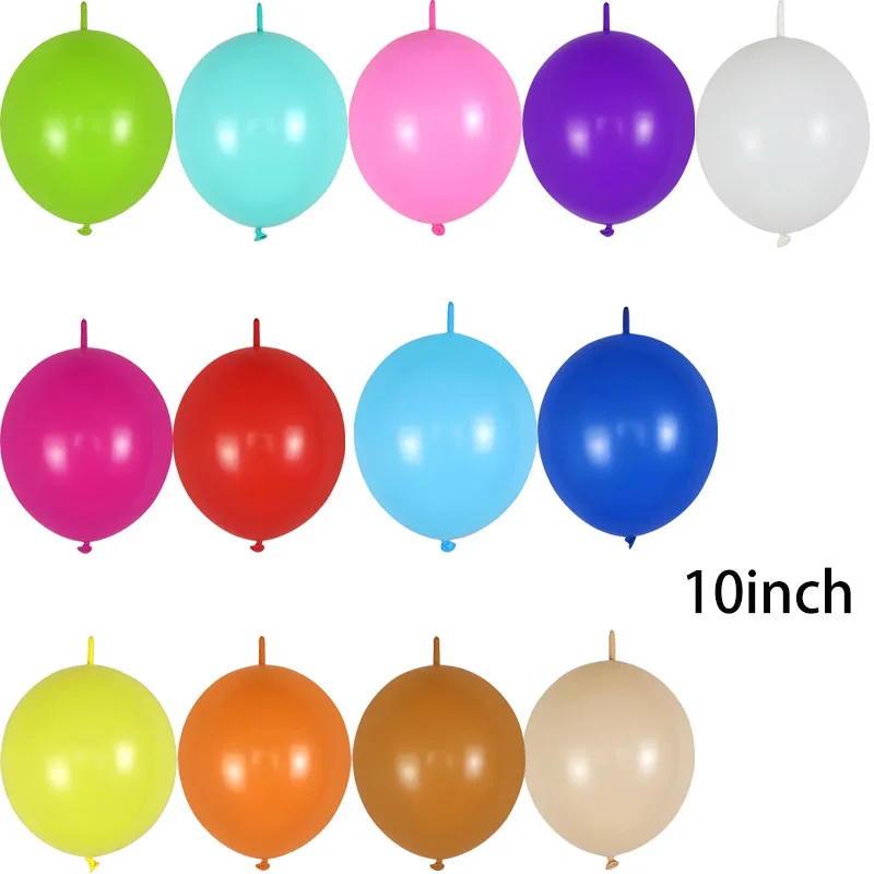 10/20/30Pcs 10Inch Tail Latex balloon Thickening Needle Link Globos Baby Shower Wedding Birthday Party Anniversary Decorations