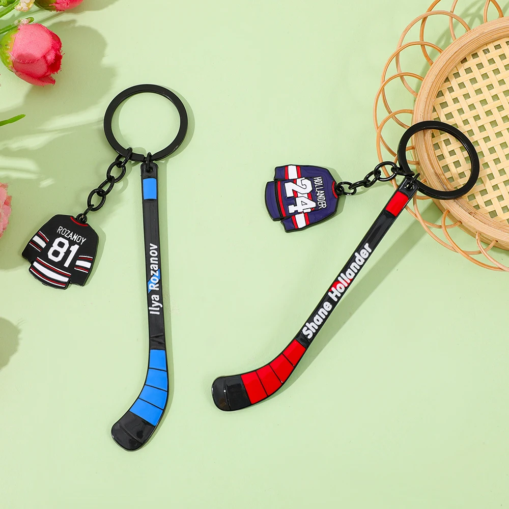 Llavero de hockey con diseño de Ilya Rozanov 81 y Shane Hollander 24, llaveros esmaltados, regalo para el Día de San Valentín, Navidad o aniversarios