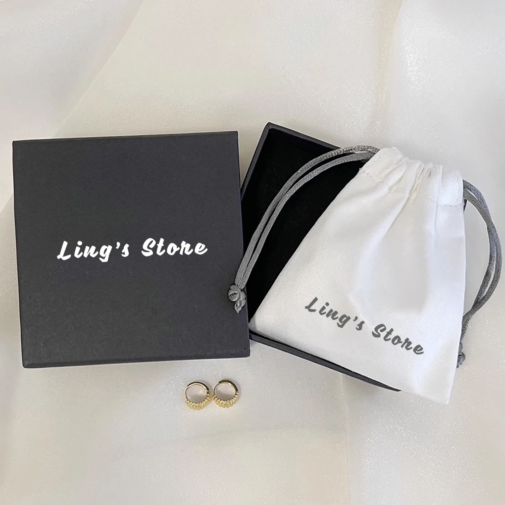 50pcs Personalized Logo Jewelry Flannel Drawstring Bags Print Velvet Packaging Pouches Small Chic Wedding Favor Bags Custom Name