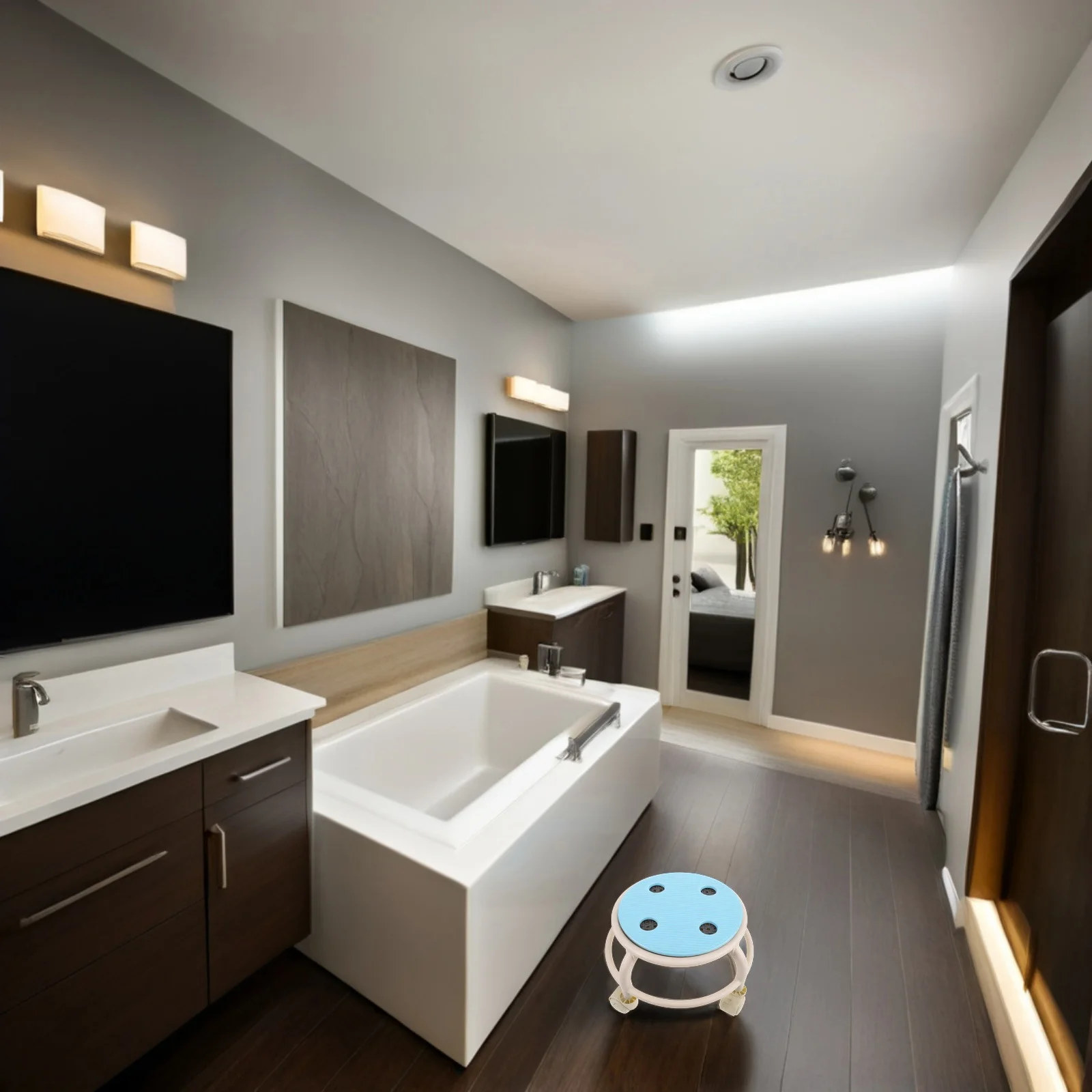 

Waterproof Bath Chair Shower Stool Cushion Seat Non-slip Pad Bathroom Cute Eva Commode Home Toilet Bench Shower Seating Mat