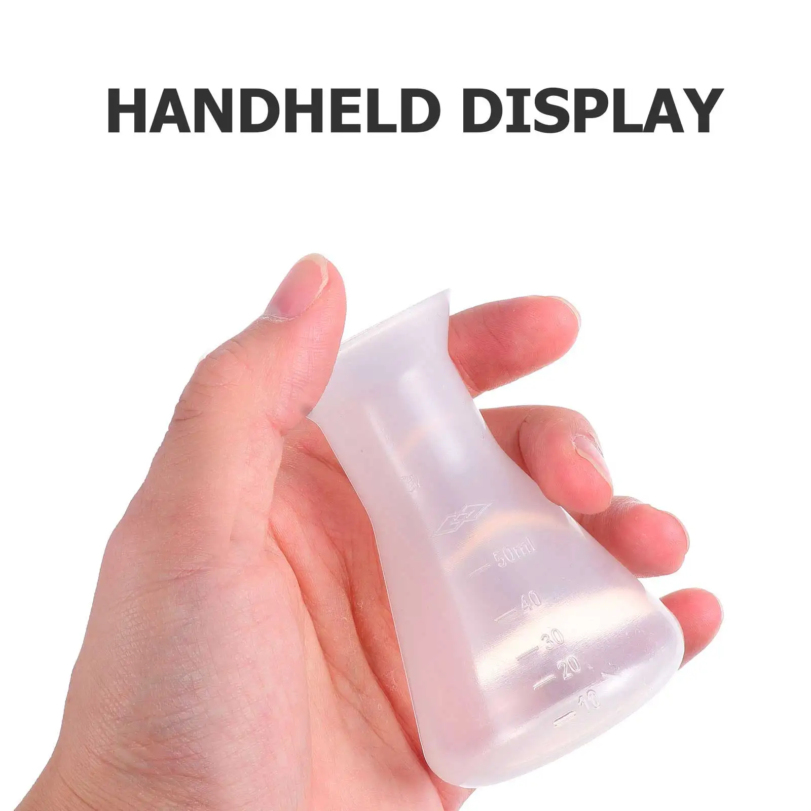 

5 pcs Plastic Flask Conical Lab Flasks Transparent Solid Base Stable Measurement Science Experiment Chemistry Education Life