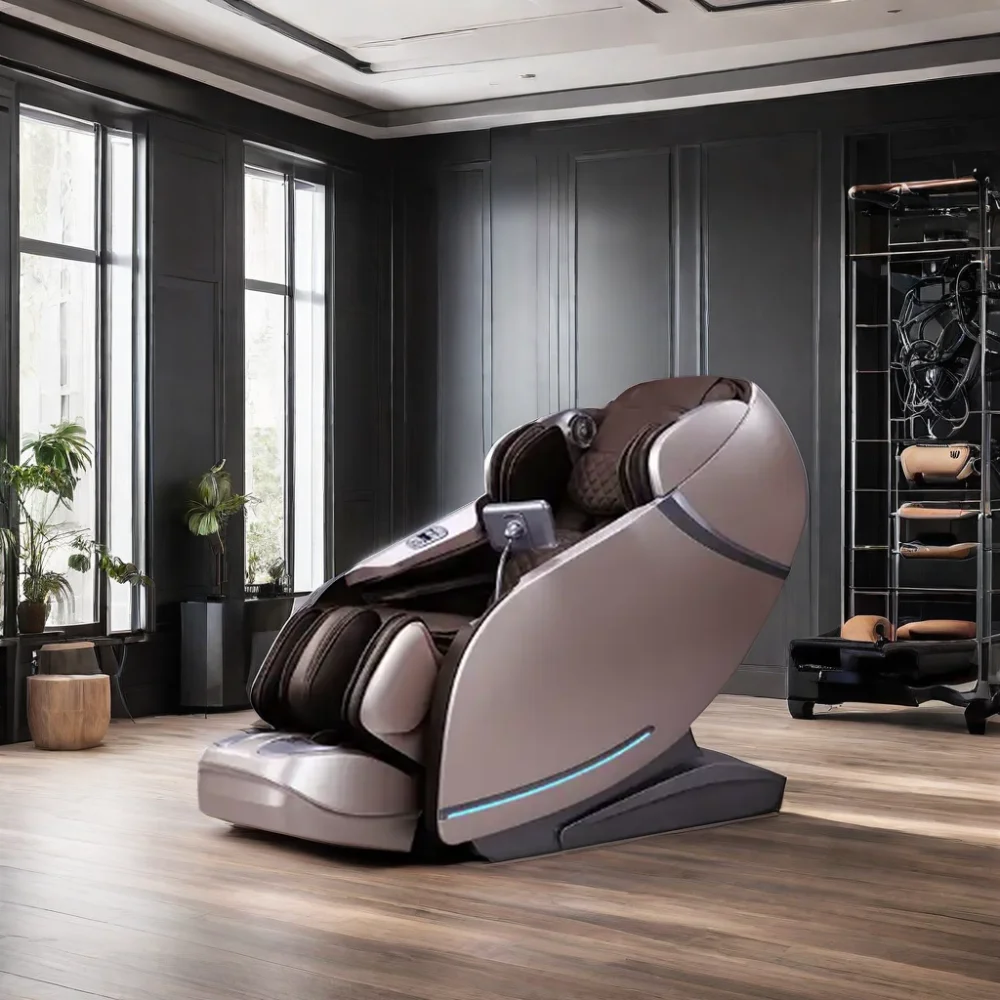 Pu Leather Luxury Electric Smart Full Body Zero Gravity Stretching Massage Chair With Heating