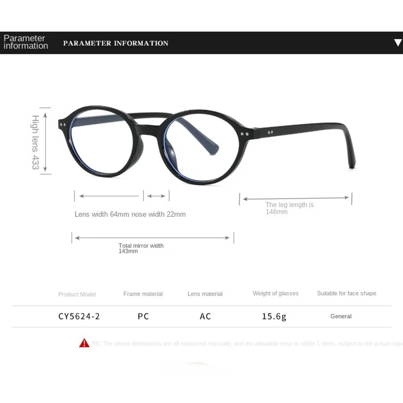 Anti Blue Light Glasses Women Men Vintage Round Glasses Fashion Small Oval Retro Blue Light Blocking Eyeglasses Trendy Eyewear view 4