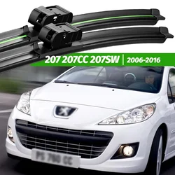 For Peugeot 207 207CC 207SW 2006-2016 2pcs Front Windshield Wiper Blades 2007 2012 2013 2014 2015 Windscreen Window Accessories