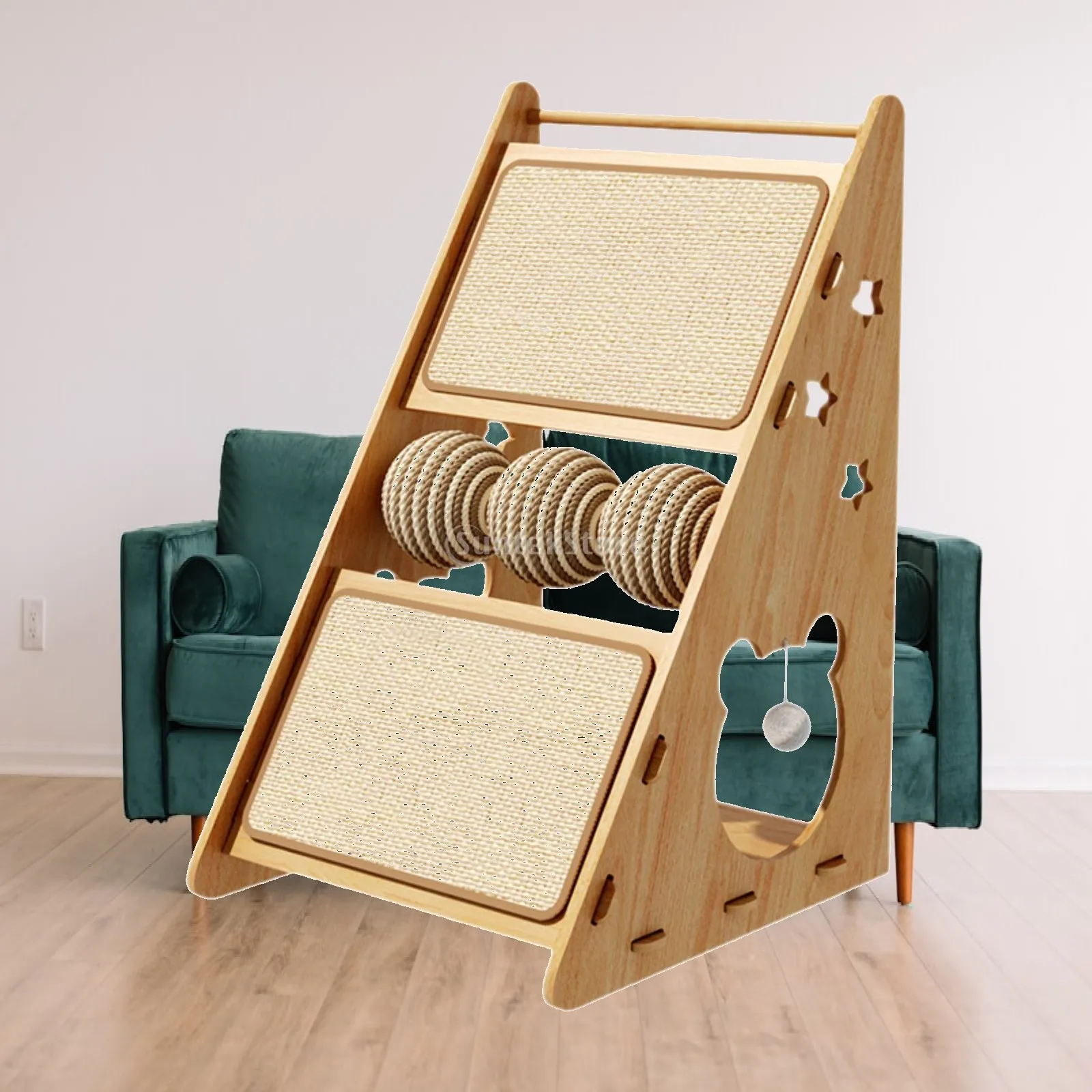 Cat Scratcher Furniture Protector Cat Playing House Scratching Board Cat House