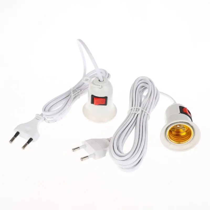 1Pcs Garden Lampholder With 3/5 Meters Cable EU Plug E27 Hanging Indoor Plants Light Holder With On/Off Switch Lamp Holder