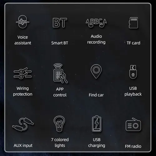 Imagen 2 del producto Radio de coche 1Din 4*60W Srereo reproductor Multimedia MP3 Bluetooth receptor FM con soporte de Control remoto carga USB TF FM AUX