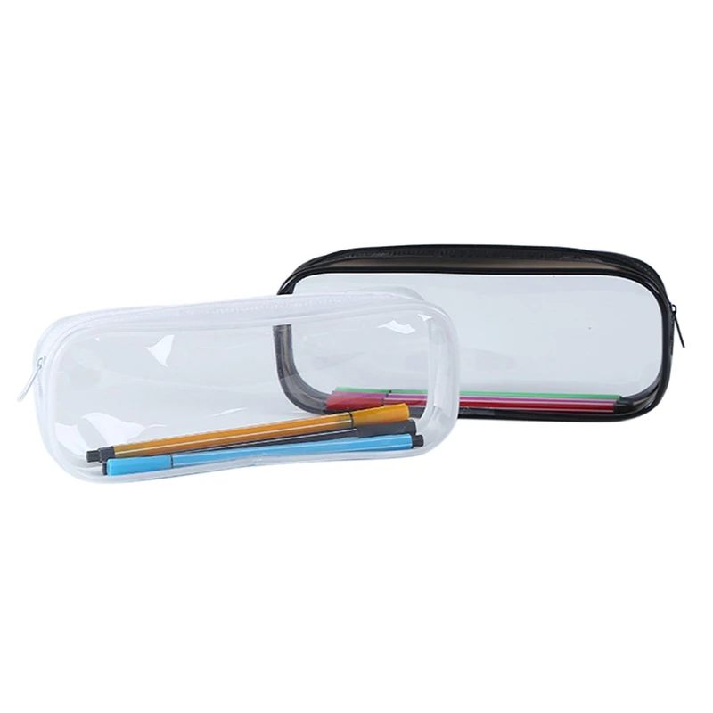 Soft Plastic Transparent Pencil Case Student Pvc Clear Pen Bag Transparent Bag