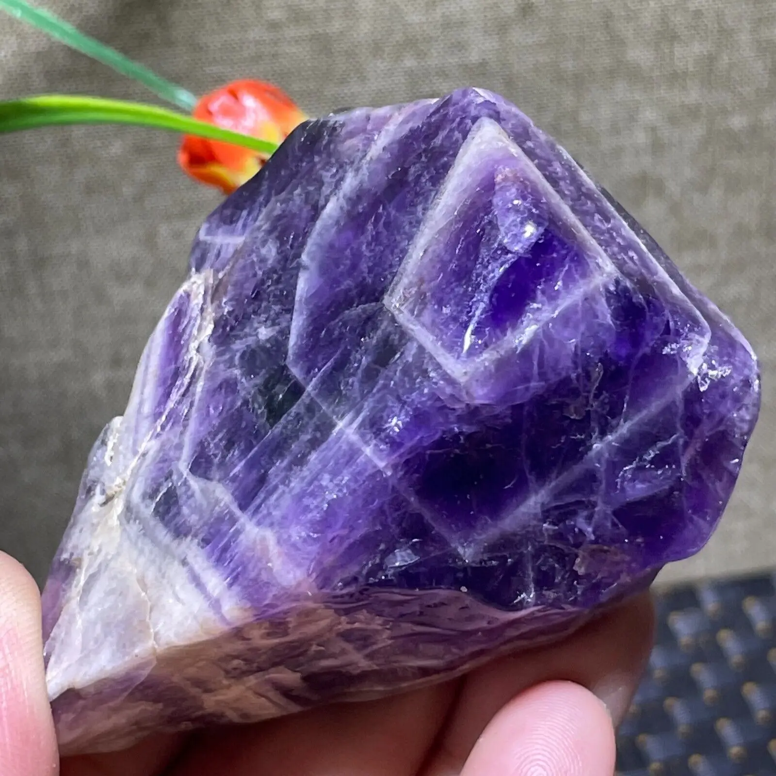 

Magical Natural Fantasy Purple Crystal Rough Ore ​Rare Mineral Specimen Energy Healing Gem Home Office Degaussing Decoration