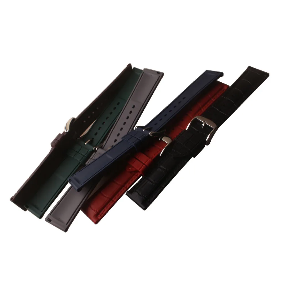 Watchband bamboo pattern grain strap suitable for Omega rolex tudor watches accessories 20mm 21mm 22mm quick release replacement