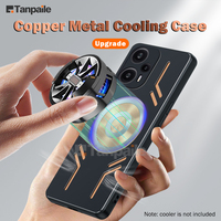 Cooling Case For Redmi Note 12 Turbo Pro Plus Speed POCO F5 X5 F4 F3 GT Gaming  Shockproof Copper Metal Heat Dissipation Cover