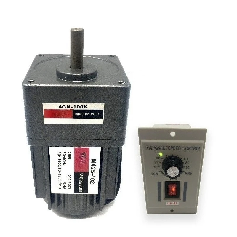 Motor 25W gear reduction, vertical motor M425-402 speed regulation motor 4GN10K