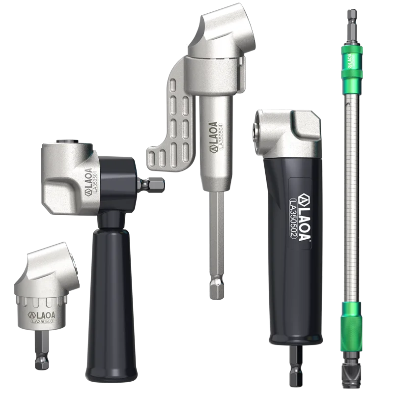 LAOA 1/4 Inch Drill Bit Cornerer Extension Shank Bendable Universal Electric Screwdriver Bits Strong Magnetic Tool Accessories