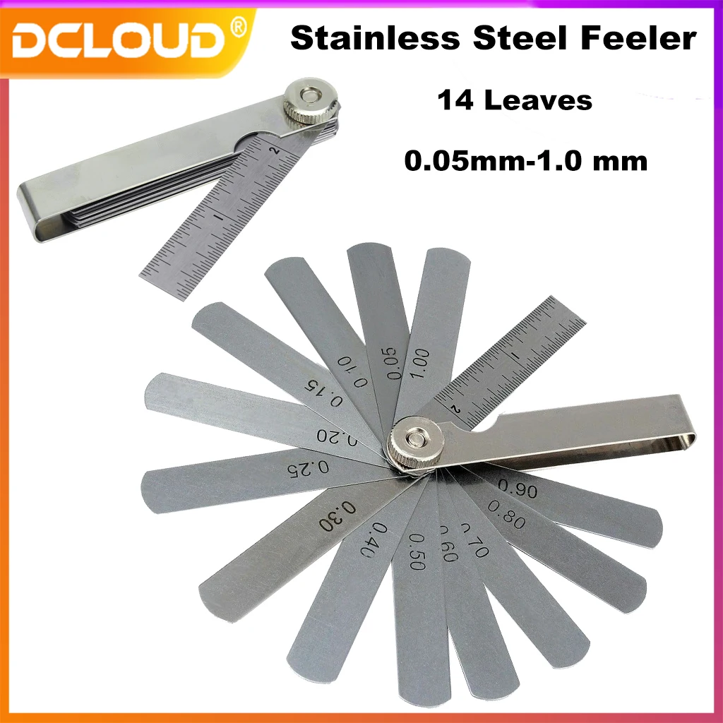 14 Blade Dental Interproximal Reduction Gauge Ruler Tooth Gap Measure Reciprocating Stainless Steel Feeler Measuring Ruler