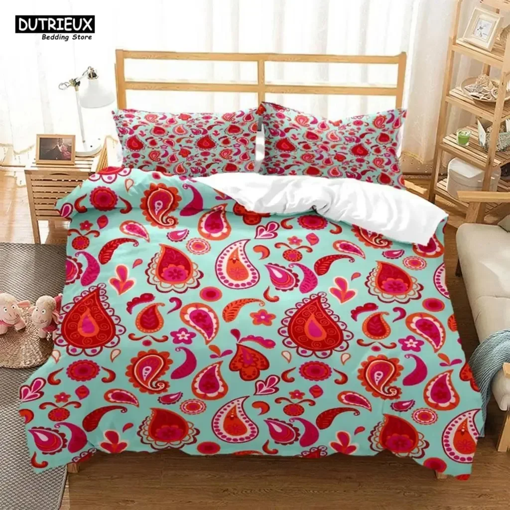 

Paisley Pattern Ethnic Style Bedding Set Bedroom Soft Modern Bedspreads Comefortable Kids Duvet Cover Quilt Cover And Pillowcase