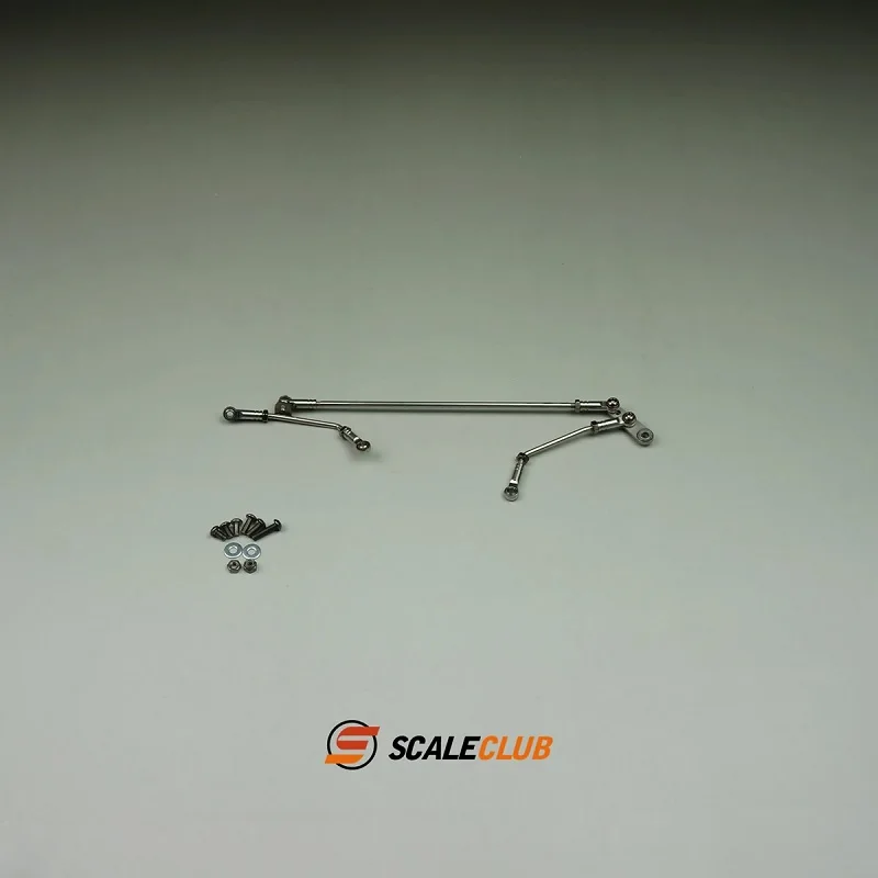 RC 1/14 Scaleclub Model 8X8 8X4 Tractor Heavy Towing Truck Front 1 Rear 3 Linkage Steering Rod For Tamiya Dump Truck DIY Parts
