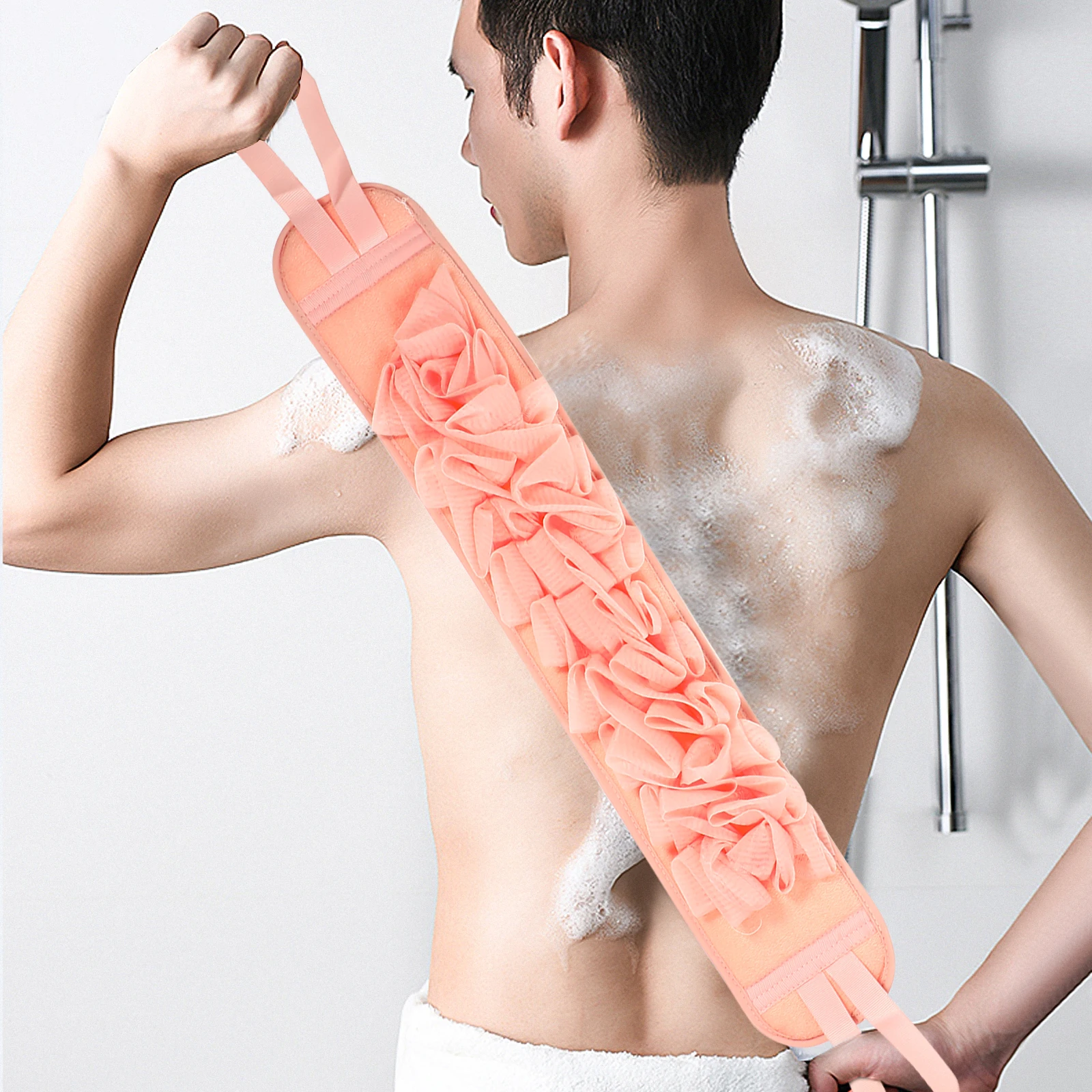 

1Set Double-Sided Bath Gloves Thickened Bubble Net Design For Body Scrub Shower Wash Towel Sponge Bathing Supplies Toiletries