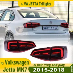 Car Taillight For VW Jetta MK7 2015 2016-2018 Full LED Tail Light Running Dynamic turn signal Brake Reversing Parking Fog lights