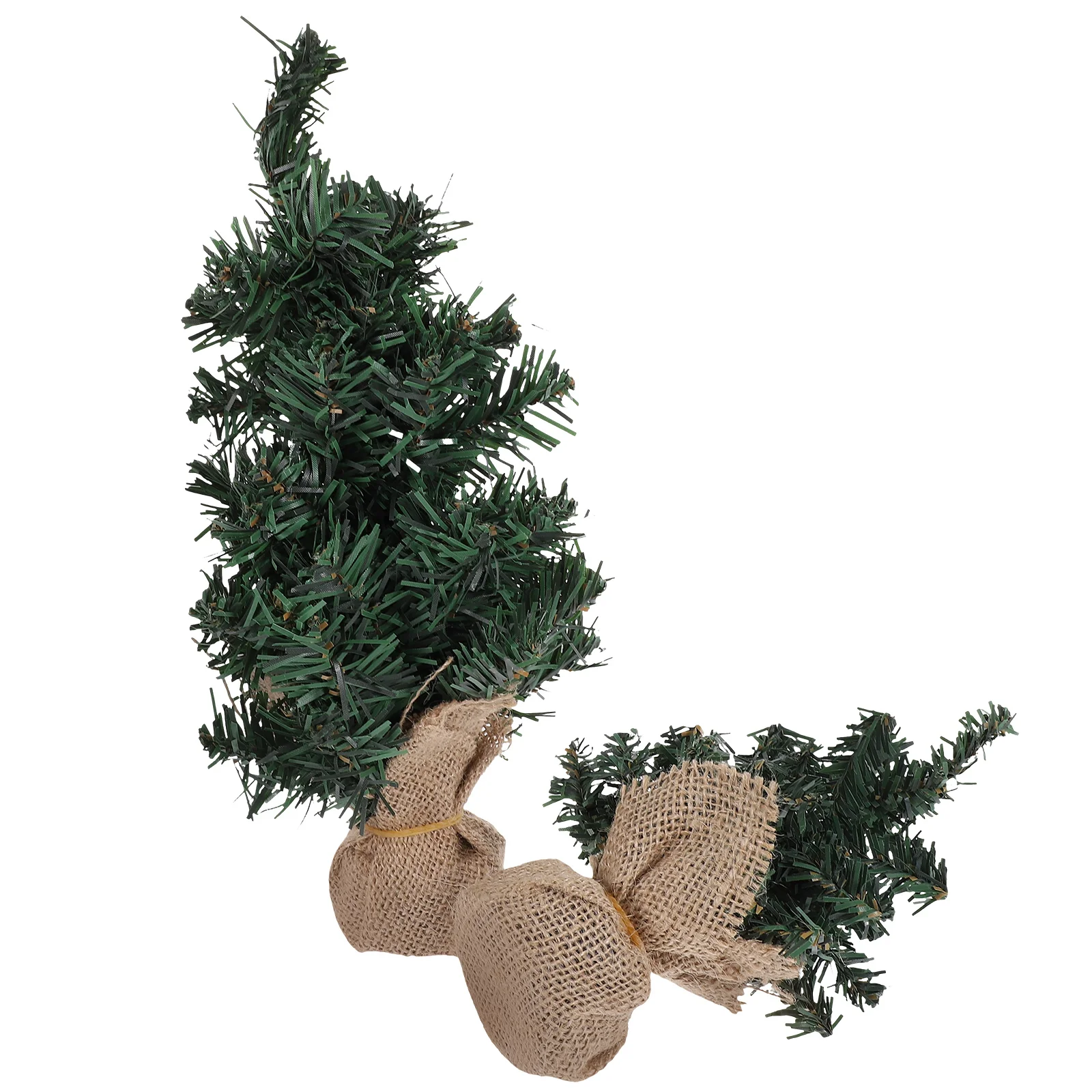

2pcs Mini Christmas Tree Desktop Decor Xmas Party Home Scene Ornament Gift Supplies Tabletop Artificial Tree Small Size