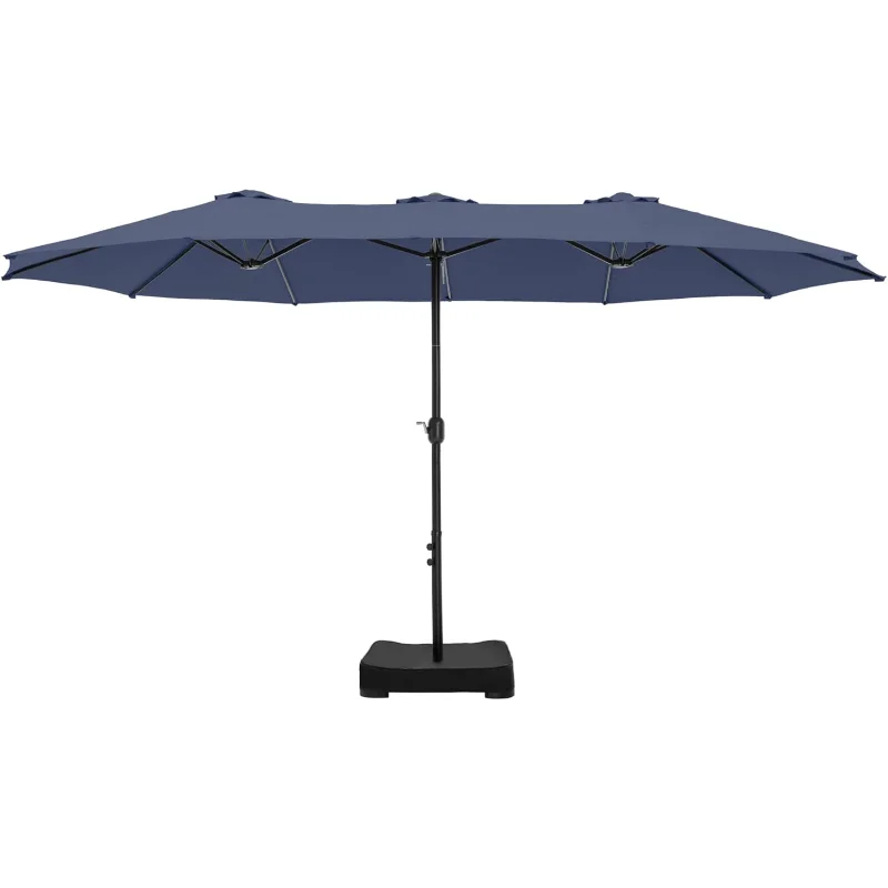 

Sophia & William 15 ft Extra Large Patio Umbrella with Base Included, Rectangular Outdoor Umbrella Heavy Duty, Market Umbrella