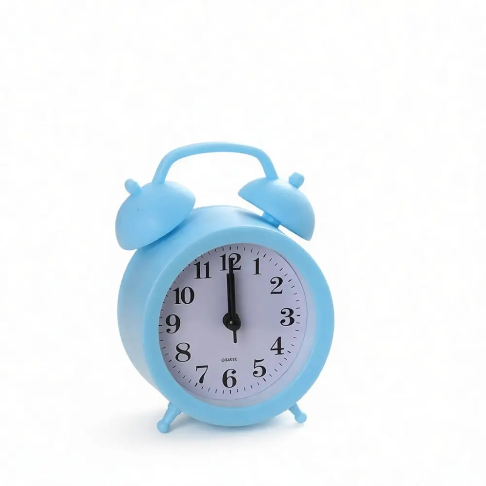 Modern Minimalist Cartoon Alarm Clock Plastic Bedroom Desk Clock Creative Student Room Desktop Ornament Digital Battery Operated