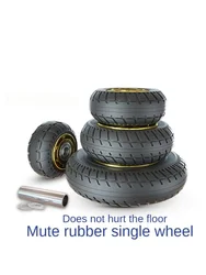 1 Pc 5 Inch Heavy-Duty Caster Rubber Gold-Plated/Humvee/TPR Width 50mm Silent Wheel Universal Trolley Industrial Trailer Single