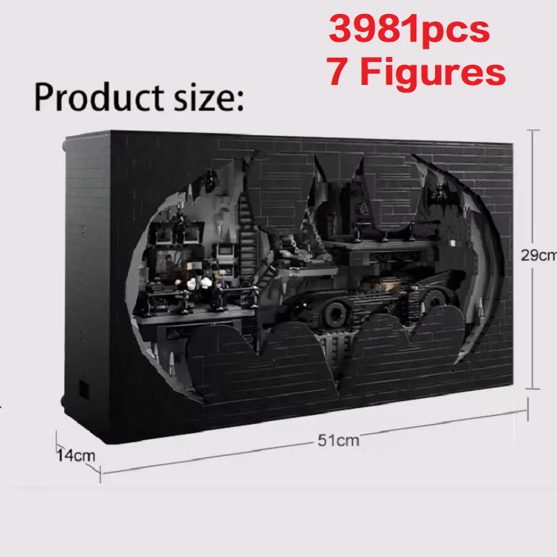 Mit Licht MOC 76252 Display Shadow Box 3981 Stück klassisches Modellbausatz Blöcke Ziegel Spielzeug für Kinder Jungen Geburtstagsgeschenke