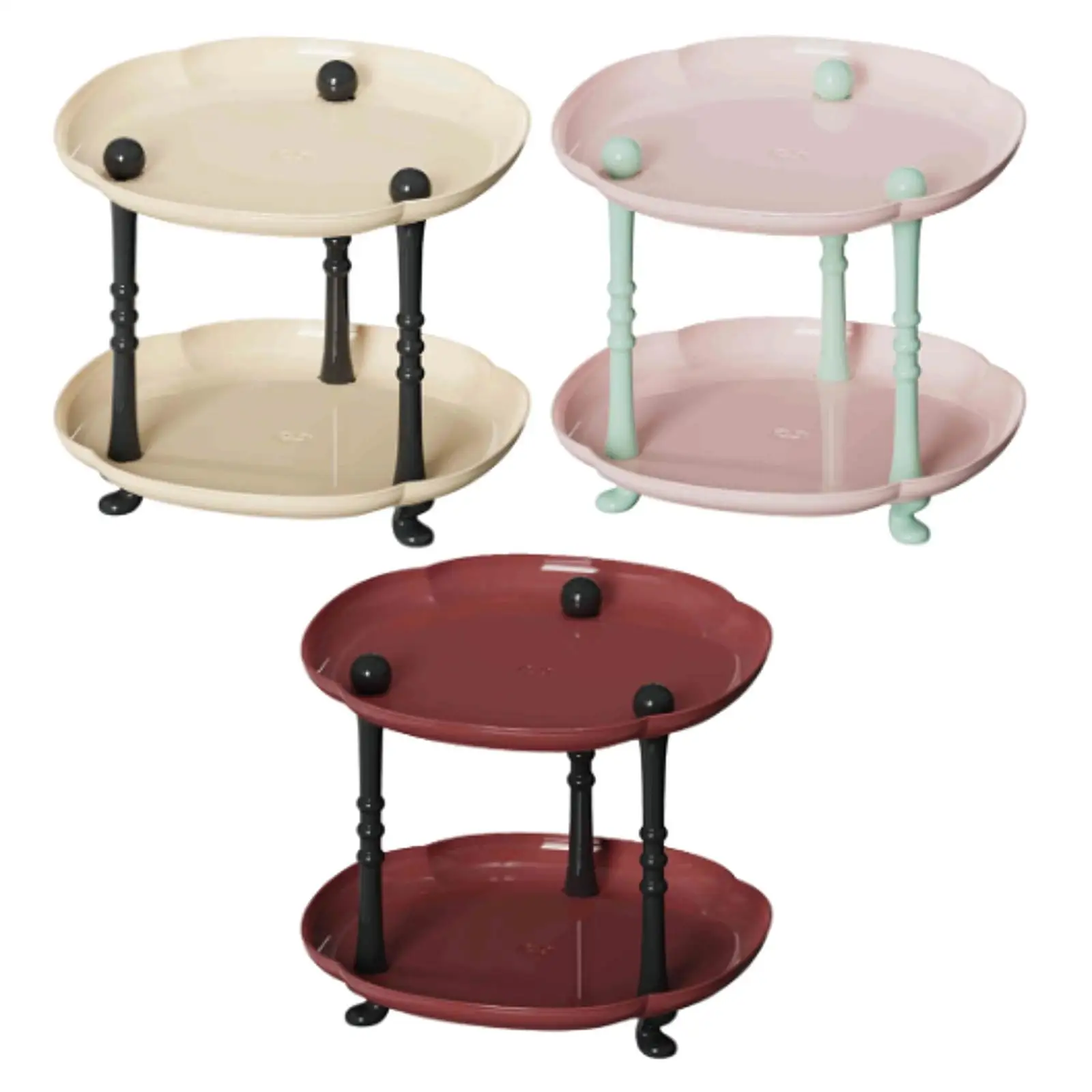 Vanity Organizer Trinket Wallet Watch 2 Tier Valet Tray Countertop Rack Shelf for Farmhouse Cosmetic Bedside Hallway NightStand
