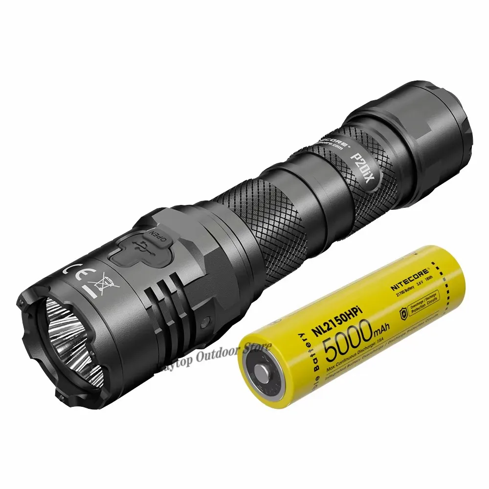 NITECORE P20iX 21700 Tactical Flashlight 4 *LEDs Max 4000 Lumens 221M Torch Lanterns built-in NL2150HPi 5000mAh Battery